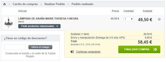 Código descuento Lamparayluz.es